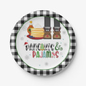 Pancakes & Pajamas Weihnachtsgeschenk Party Plate Pappteller (Vorderseite)