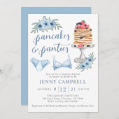 Pancakes & Panties Brunch Brautparty Einladung (Vorne/Hinten)