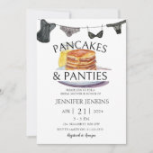 Pancakes & Panties Lingerie Brautparty Einladung (Vorderseite)
