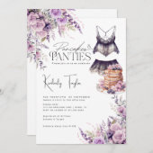 Pancakes & Panties Lingerie Floral Brautparty Einladung (Vorne/Hinten)