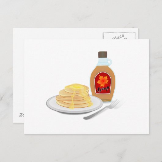 Pancakes Postkarte (Vorne/Hinten)