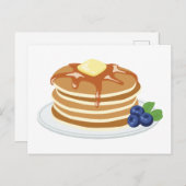 Pancakes Postkarte (Vorne/Hinten)