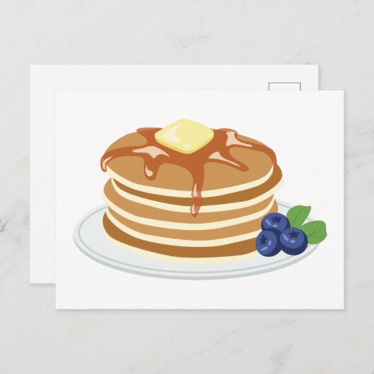 Pancakes Postkarte (Vorne/Hinten)