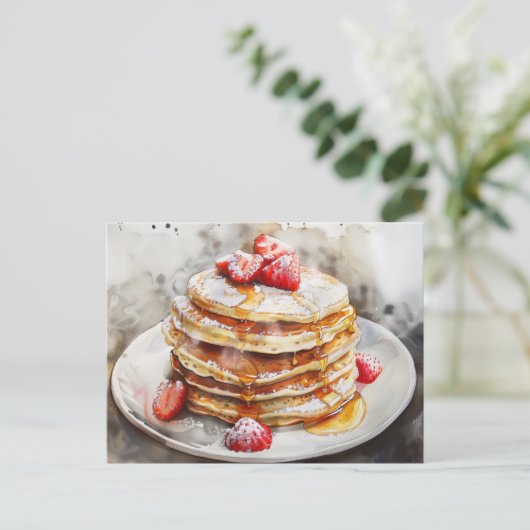 Pancakes Postkarte (Stehend Vorderseite)