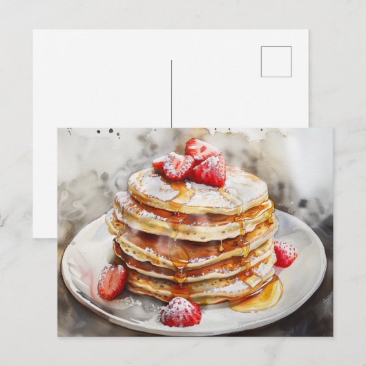 Pancakes Postkarte (Vorne/Hinten)
