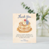 Pancakes & Pyjamas 1. Geburtstag Danke Karte (Stehend Vorderseite)