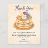 Pancakes & Pyjamas 1. Geburtstag Danke Karte (Vorderseite)