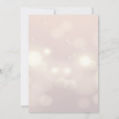 Pancakes Rose Gold Tropfen Bokeh Rückgabe Einladung (Rückseite)