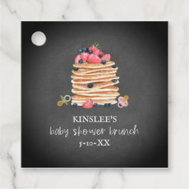 Pancakes & Schnullers Babydusche Brunch Chalkboard Geschenkanhänger