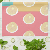 Pancakes Sirup Tropfen farbenfroh rosa Aquamarin g Geschirrtuch (Gefaltet)