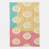 Pancakes Sirup Tropfen farbenfroh rosa Aquamarin g Geschirrtuch (Vertikal)