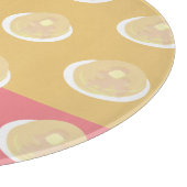 Pancakes Sirup Tropfen farbenfroh rosa Aquamarin g Schneidebrett (Ecke)