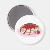 Pancakes Strawberry Magnet (Vorderseite/Rückseite)