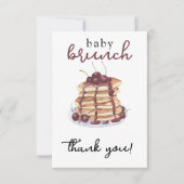 Pancakes Sweet Cherry Baby Dusche Danke Karte (Vorderseite)