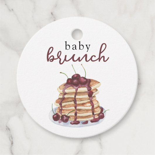 Pancakes Sweet Cherry Baby Dusche Geschenkanhänger (Vorderseite)