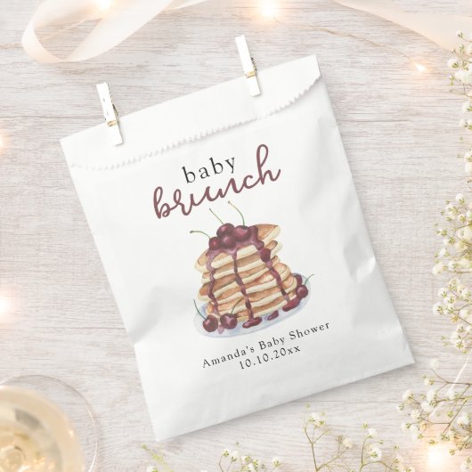 Pancakes Sweet Cherry Baby Dusche Geschenktütchen (Ausgeschnitten)