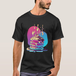 Pancakes Synthwave 80er Retrowave Ästhetik T-Shirt