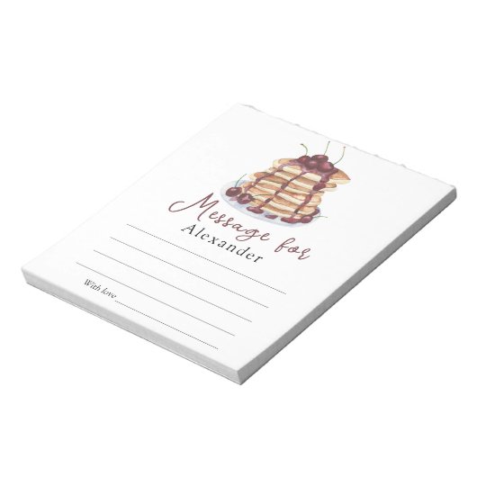Pancakes Time Capsule Message Notizblock (Rotiert)