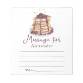 Pancakes Time Capsule Message Notizblock (Vorderseite)
