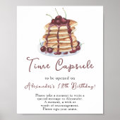 Pancakes Time Kapsel 1. Geburtstag Poster (Vorne)