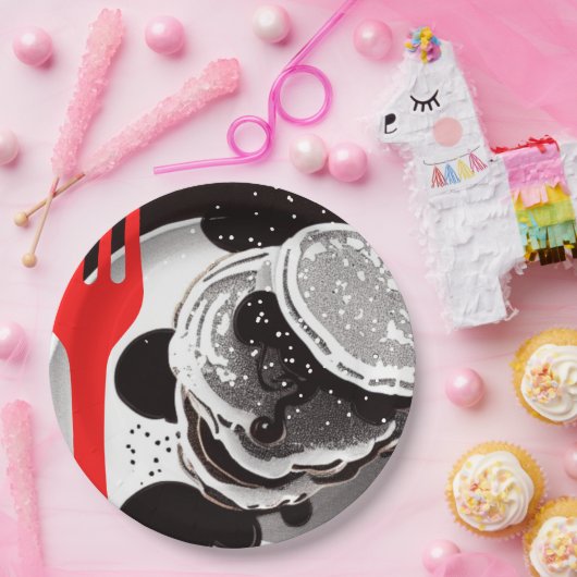 Pancakes und Gabelpapier Teller (Party)