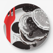 Pancakes und Gabelpapier Teller (Vorderseite)