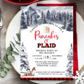 Pancakes und Karierte Feiertage, rustikal Einladung