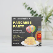 Pancakes und Pajamas Babydusche Einladung (Stehend Vorderseite)