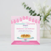 Pancakes und Pajamas Einladung (Stehend Vorderseite)