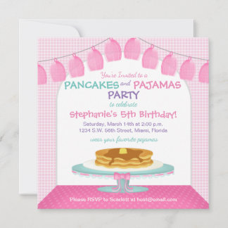 Pancakes und Pajamas Einladung