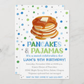 Pancakes und Pajamas Einladung | Pajama-Party (Vorne/Hinten)