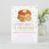 Pancakes und Pajamas Einladung | Pajama-Party (Stehend Vorderseite)