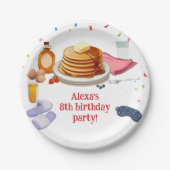 Pancakes und Pajamas Frühstück Party Pappteller (Vorderseite)