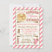 Pancakes und Pajamas Geburtstagsparty Einladungen (Vorderseite)