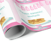 Pancakes und Pajamas Geschenkpapier (Rolleneckpunkt)