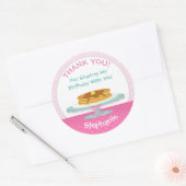 Pancakes und Pajamas Runder Aufkleber (Umschlag)