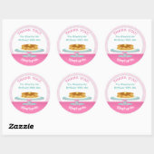 Pancakes und Pajamas Runder Aufkleber (Blatt)