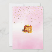 Pancakes und Pajamas Sleepover Geburtstagseinladun Einladung (Rückseite)