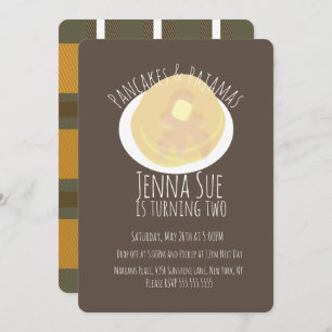 Pancakes und Pajamas Sleepover Girls   Fall Theme Einladung