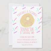 Pancakes und Pajamas Sleepover Sprinklen Kraft Einladung (Vorderseite)