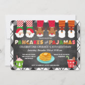 Pancakes und Pajamas Urlaub Einladung (Vorderseite)