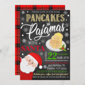 Pancakes und Pajamas Weihnachten Einladung (Vorne/Hinten)