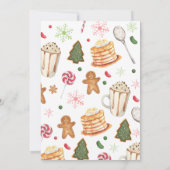 Pancakes und Pajamas Weihnachten Geburtstag Einladung (Rückseite)