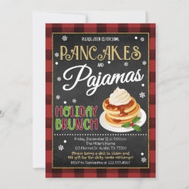 Pancakes und Pajamas Weihnachts-Party Einladung