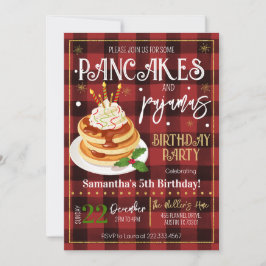 Pancakes und Pajamas Weihnachts-Party Einladung