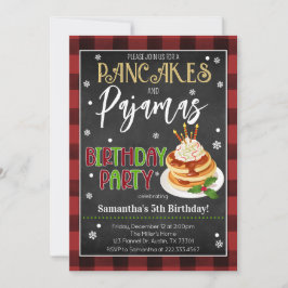 Pancakes und Pajamas Weihnachts-Party Einladung