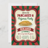 Pancakes und Pajamas | Weihnachtsfeier Einladung (Vorderseite)