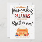 Pancakes und Pajamas zum Geburtstag Einladung (Vorderseite)