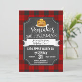 Pancakes und Pjamas Weihnachtsfest Party Einladung (Stehend Vorderseite)