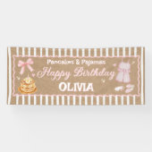 Pancakes und Pyjamas Banner - Kraftpapier Stil (Horizontal)